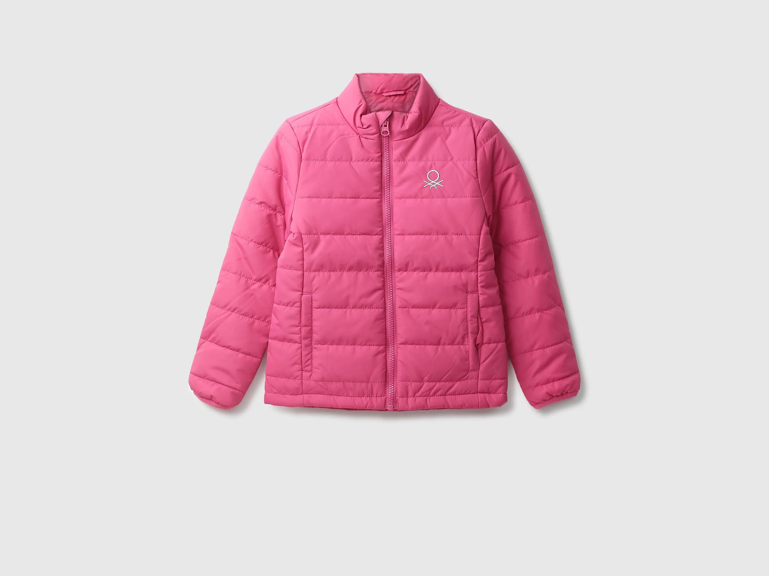 Girls Quilted High Neck Jacket