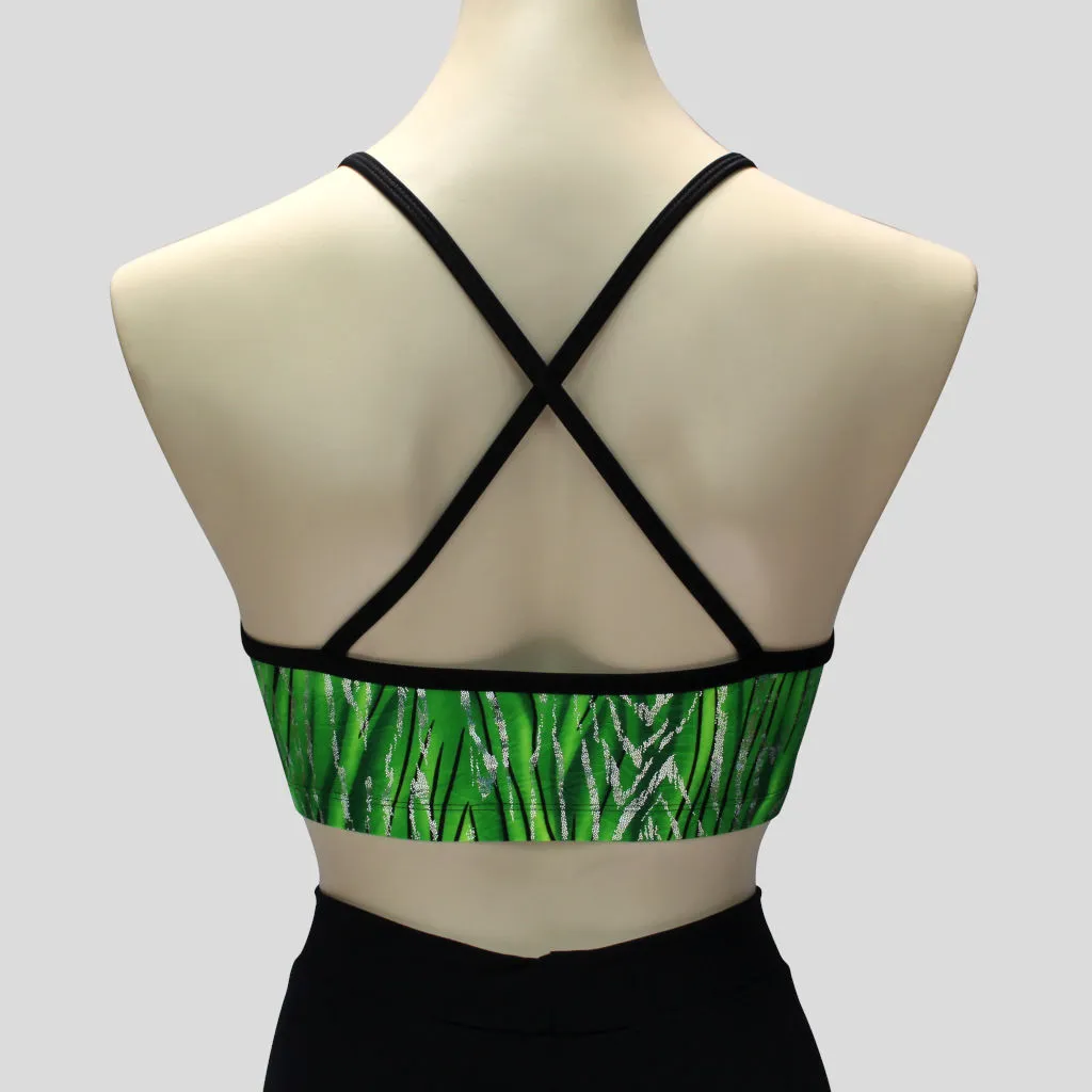 Glitter Grass Crop Top