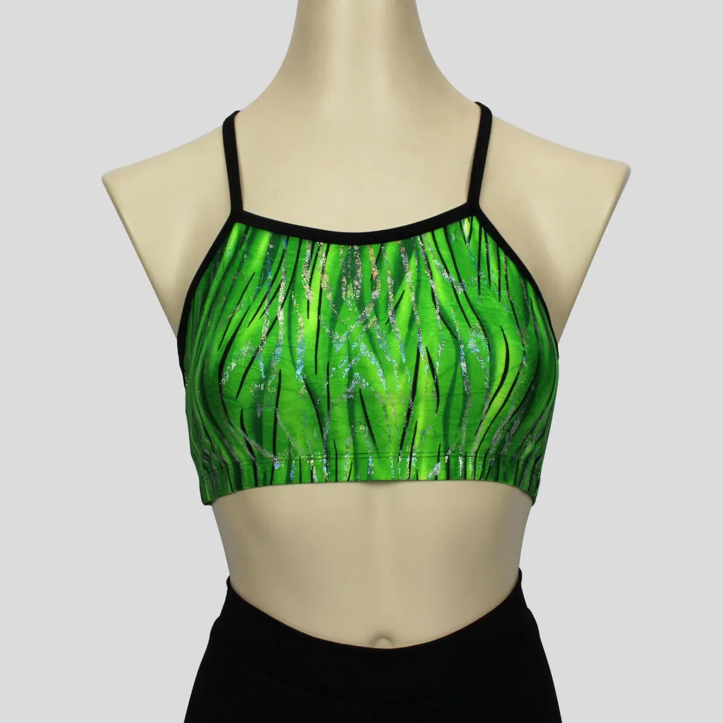 Glitter Grass Crop Top