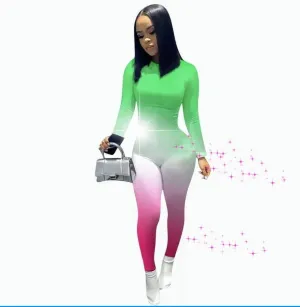Green Gradient Jumpsuit