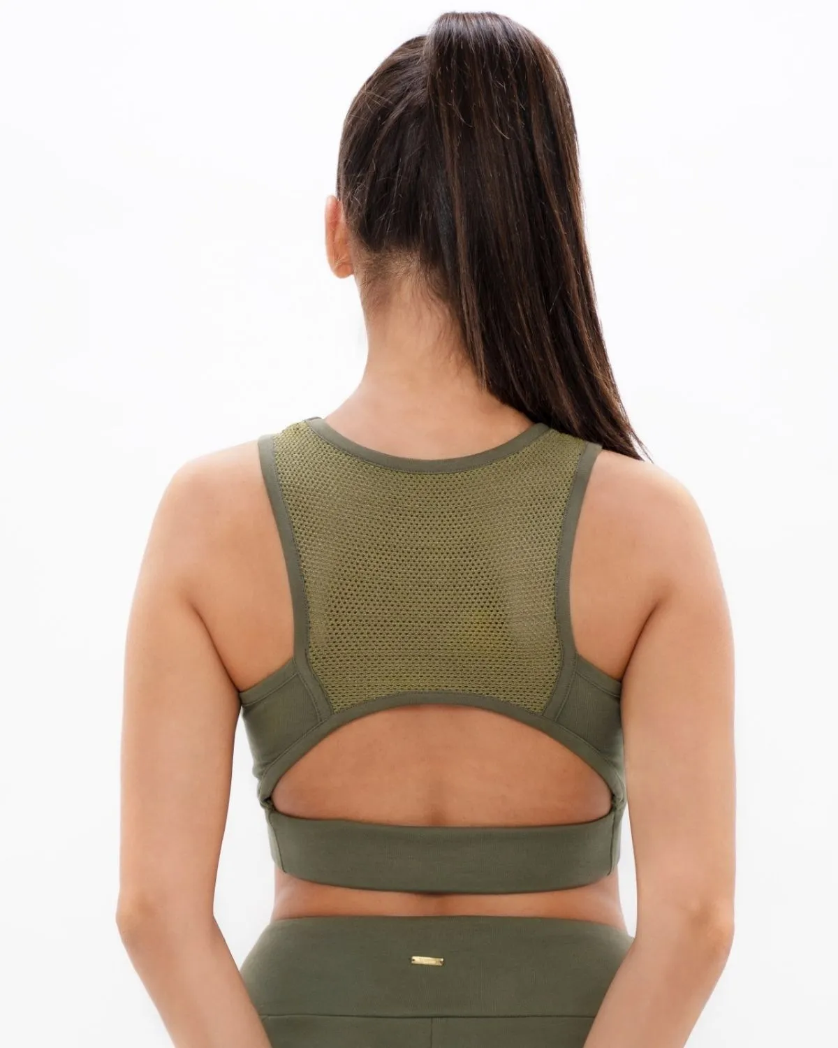 Green Open Back Bra Top