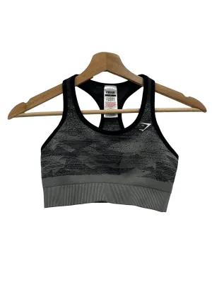 Grey Printed Raceback Sports Bra