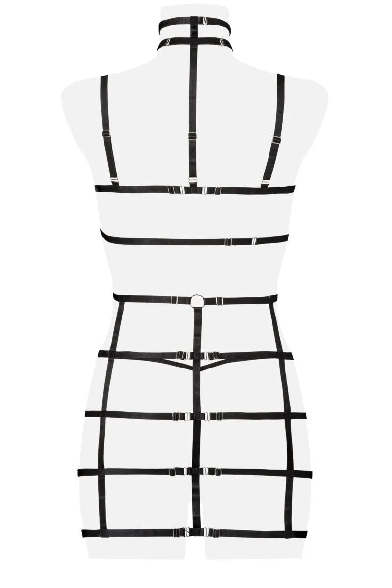 Grey Velvet 2-piece Harness Set (XS/S)