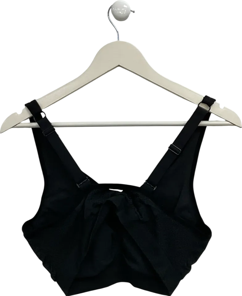 gymshark Black Vital 2.0 V Neck Sports Bra UK XL