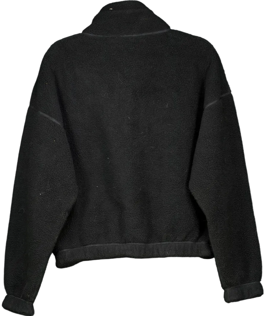 gymshark Black Zip Up Fleece Jacket UK M