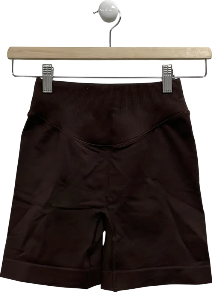 gymshark Brown Sweat Seamless Shorts UK XS
