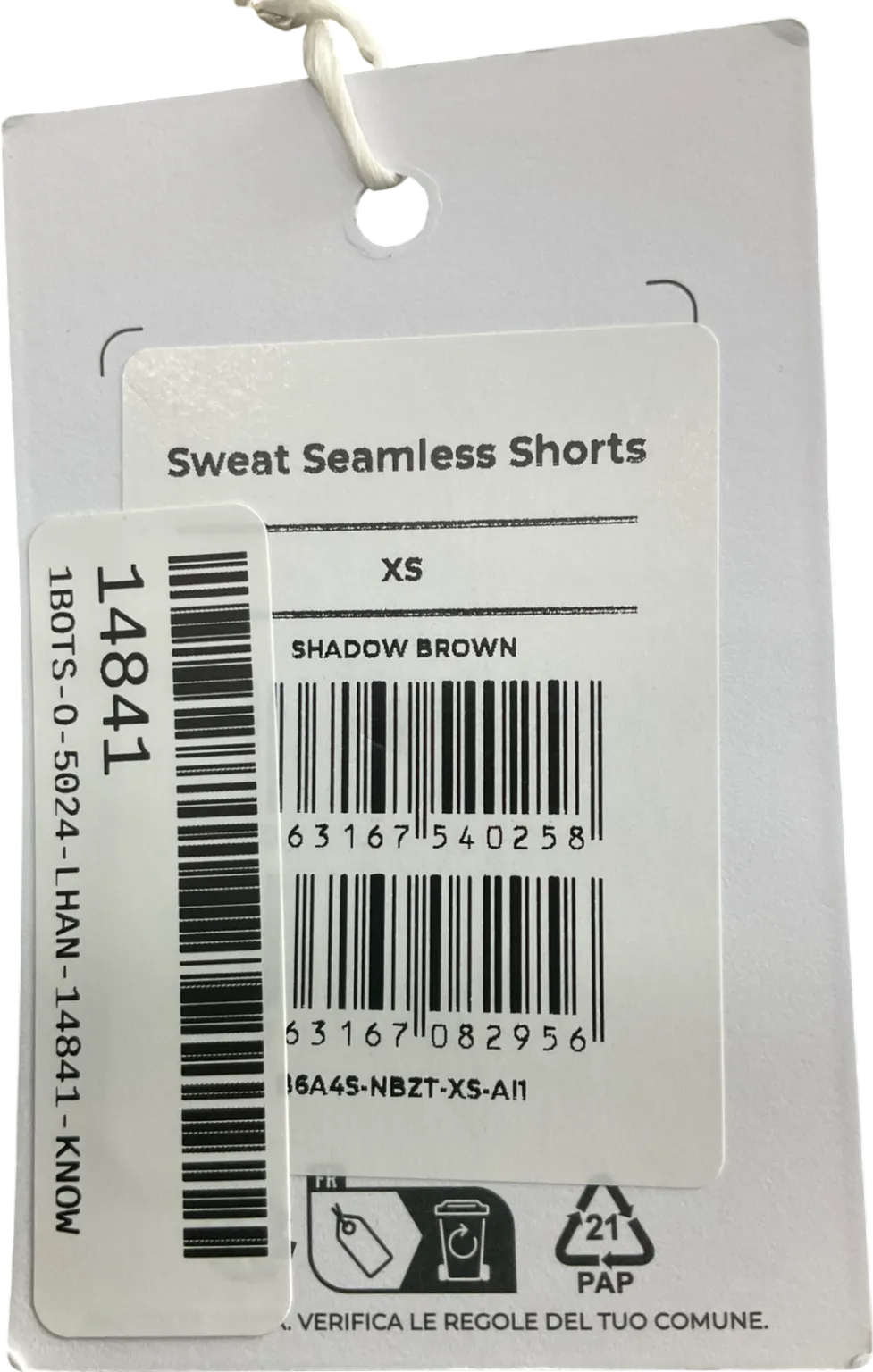gymshark Brown Sweat Seamless Shorts UK XS