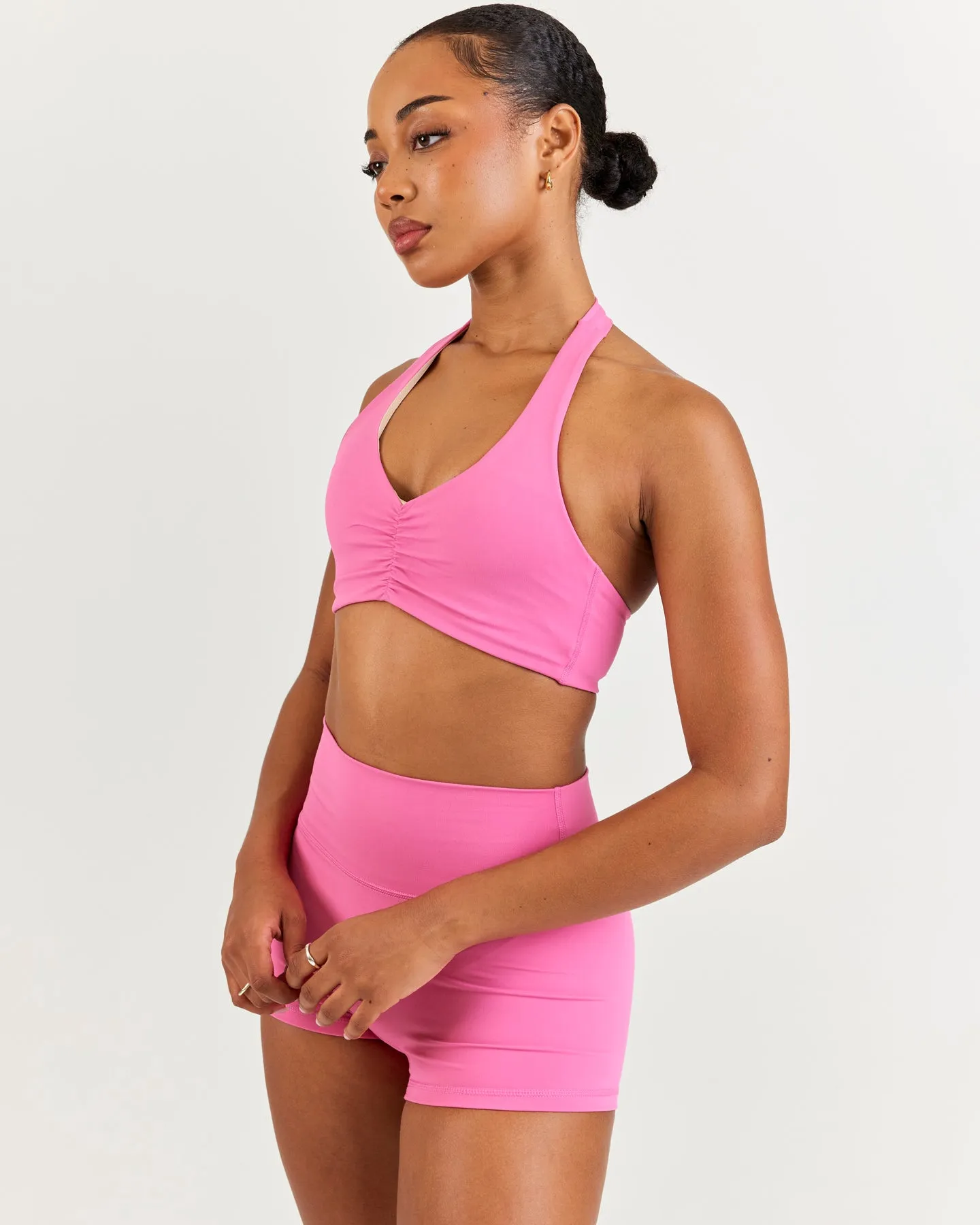 Halter Scrunch Bra - Bubblegum