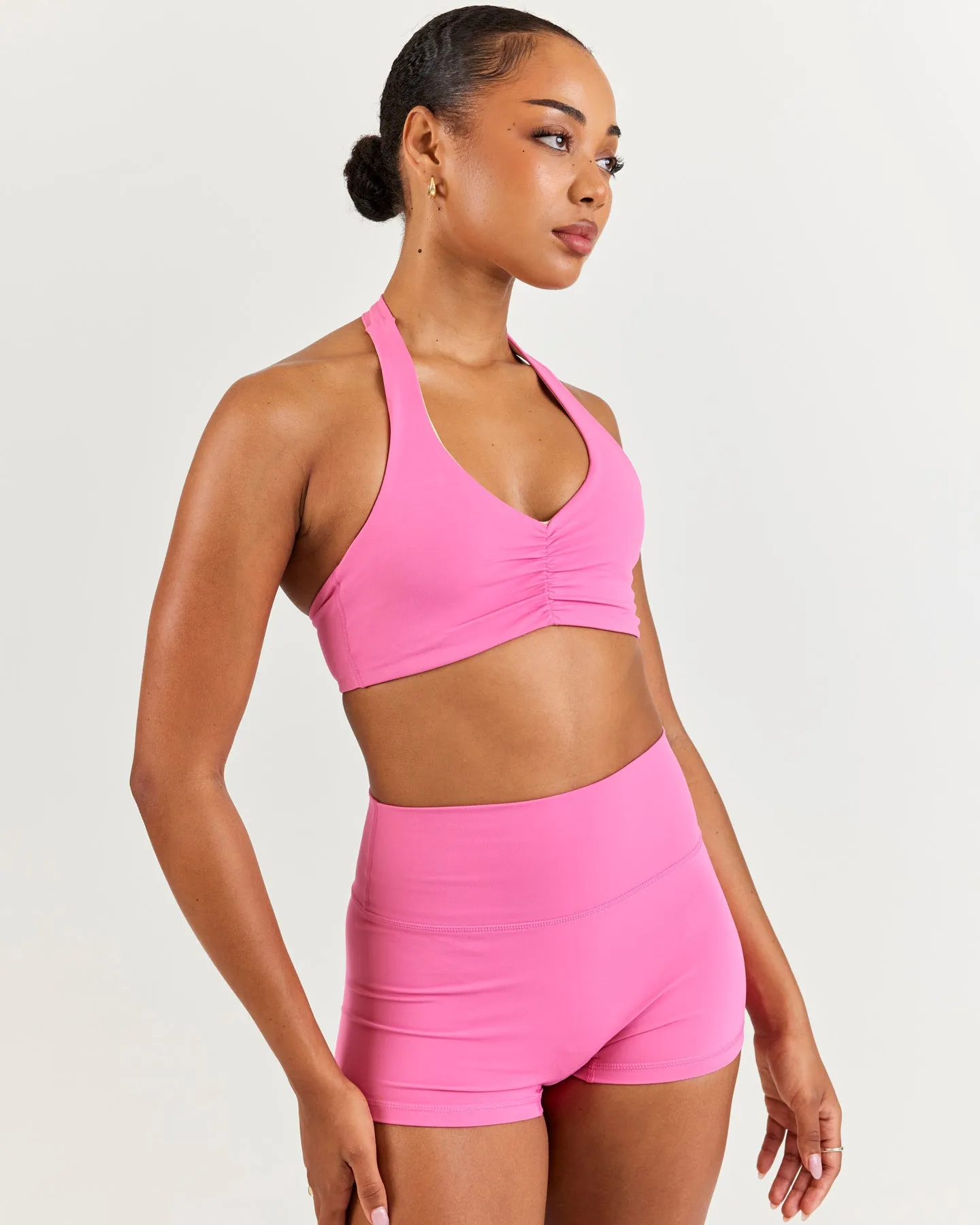 Halter Scrunch Bra - Bubblegum
