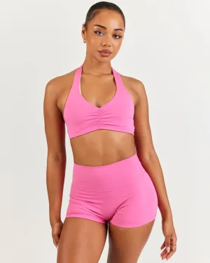 Halter Scrunch Bra - Bubblegum
