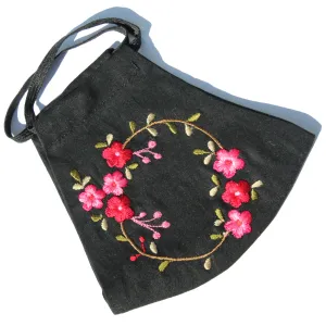 Hand Embroidered 1 of a Kind Cotton Mask