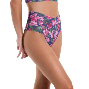 Hanky Panky Printed Lace Retro Rise Thong