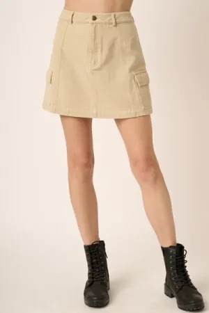 Hazel Blues® |  Mittoshop Cargo Mini Skirt with Side Pockets