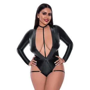 Hella Raw Liquid Onyx Teddy W/ Harness Caging Black 2xl