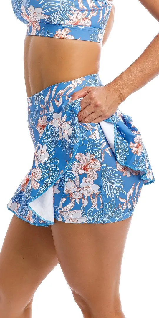 Hibiscus Kiss Skort with Pockets