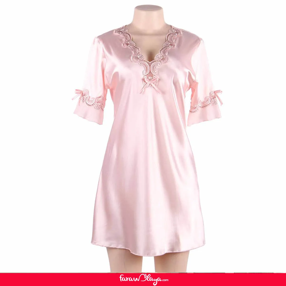 High Quality Half Long Sleeve Silk Pajama