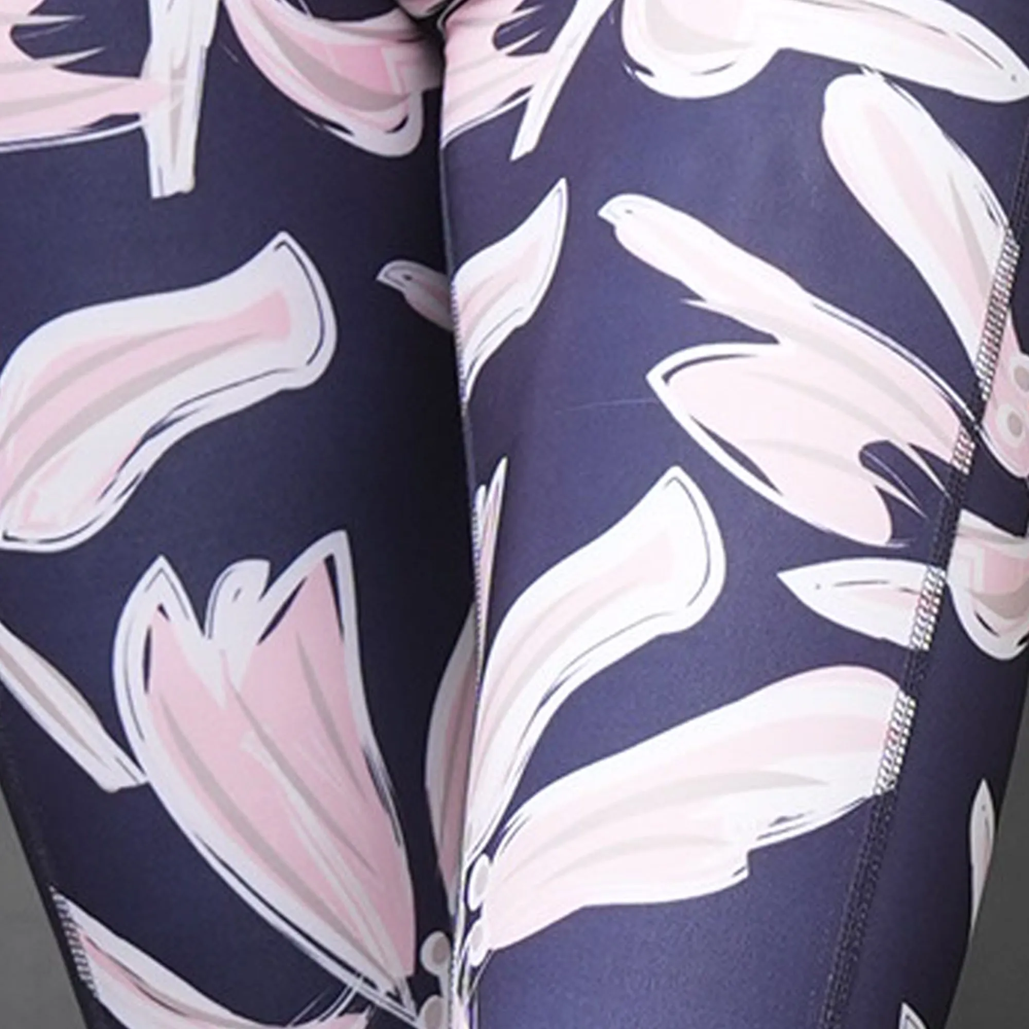 High Waist Ankle Length Sports Leggings With Pockets