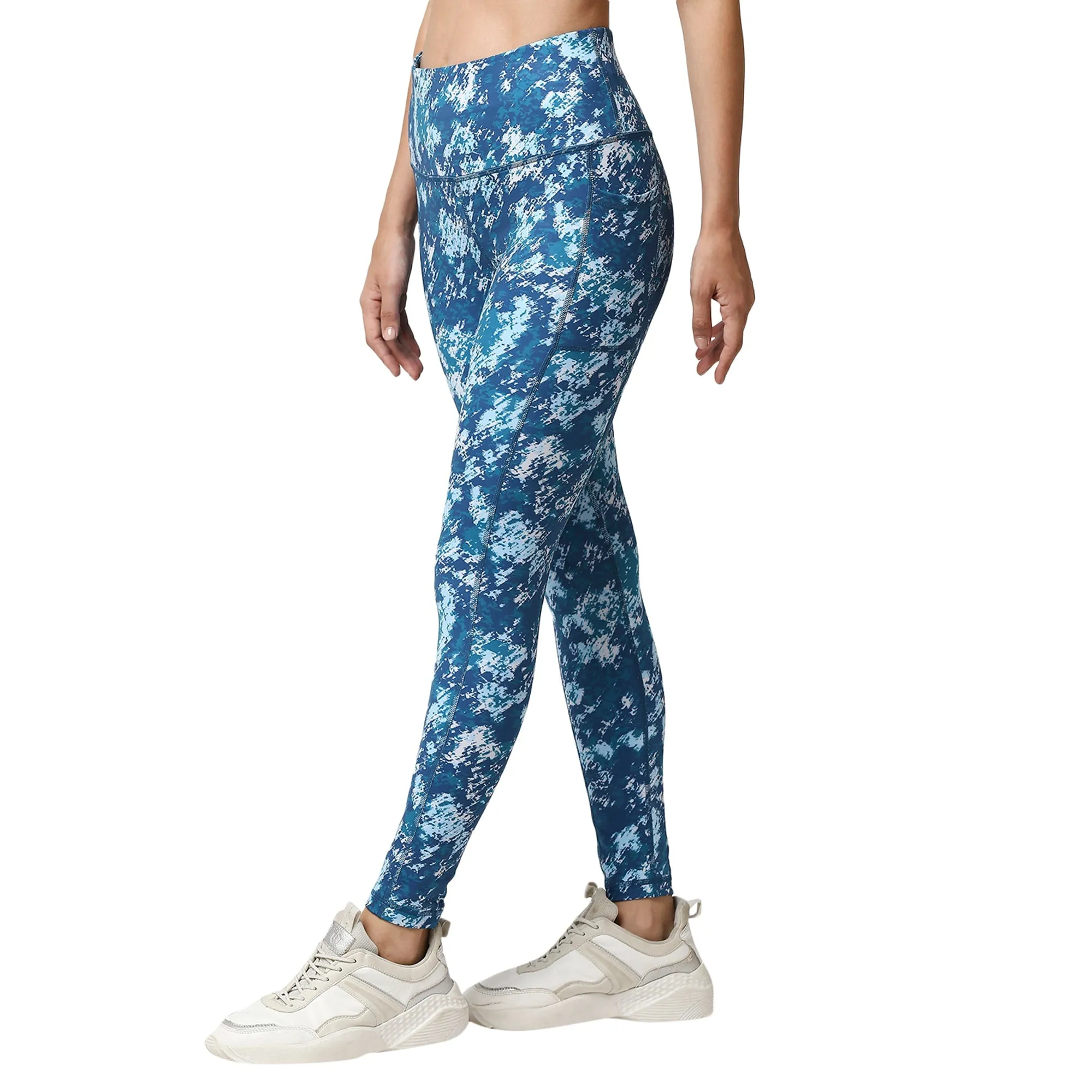 High Waist Ankle Length Sports Leggings With Pockets