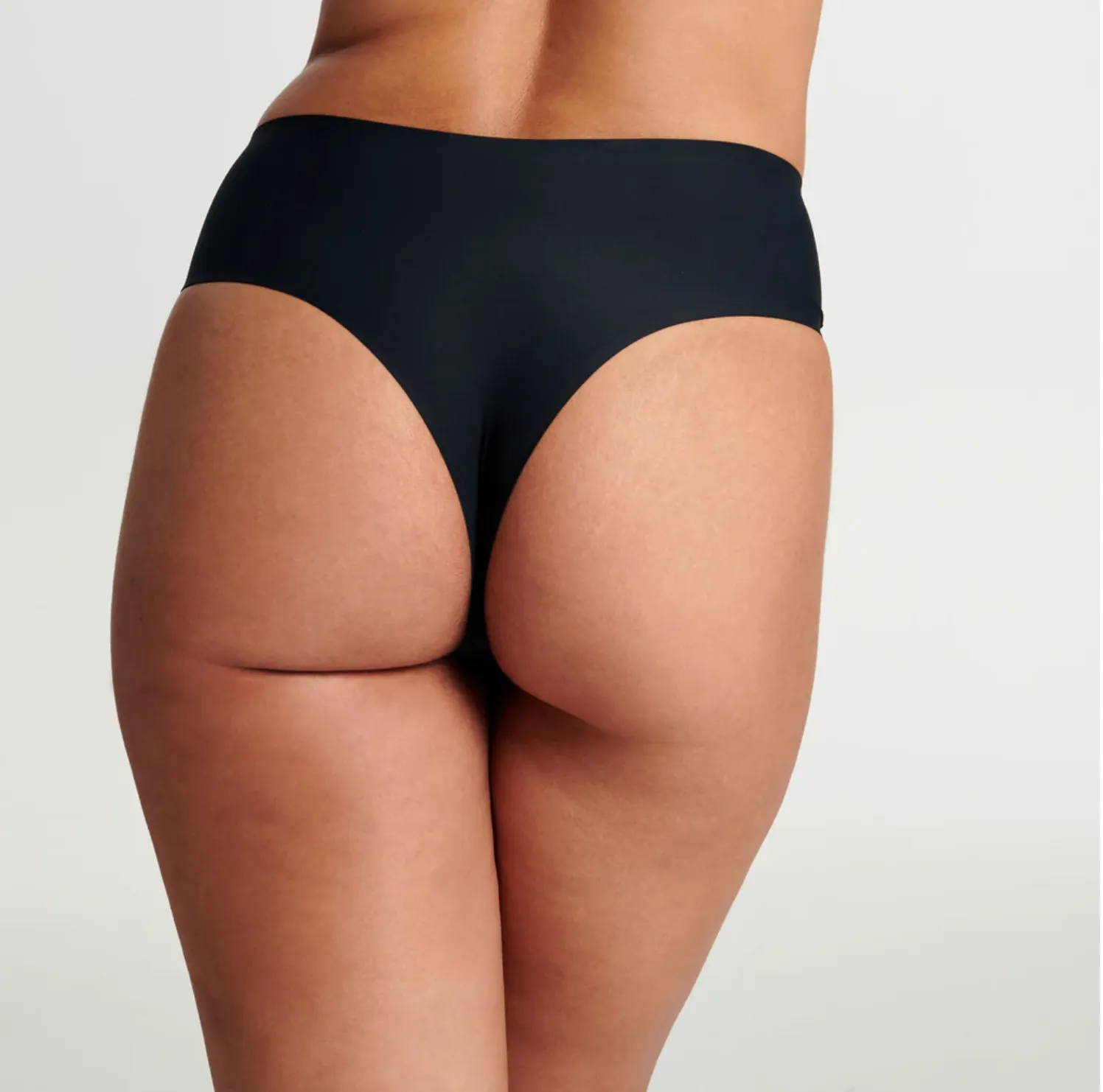 High-Waisted Thong in Black