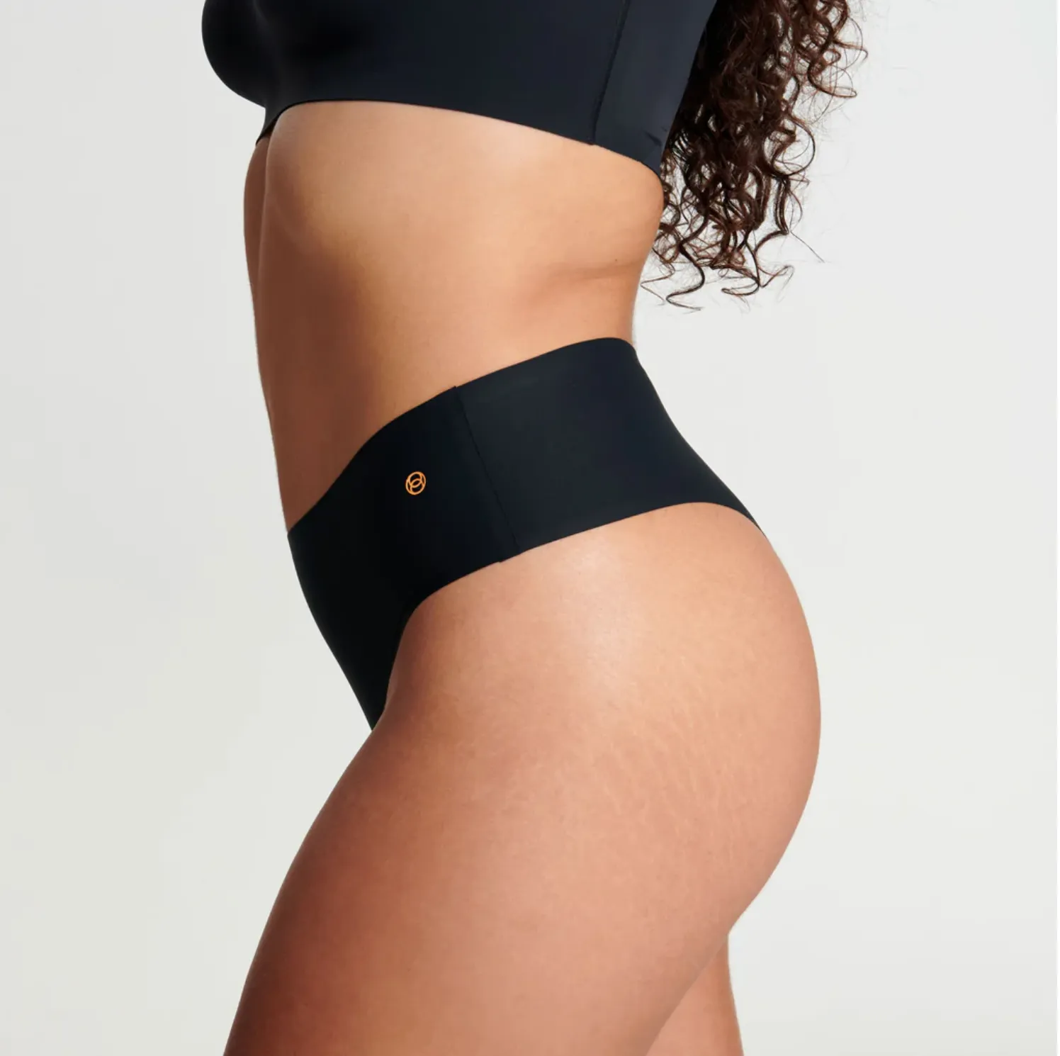 High-Waisted Thong in Black