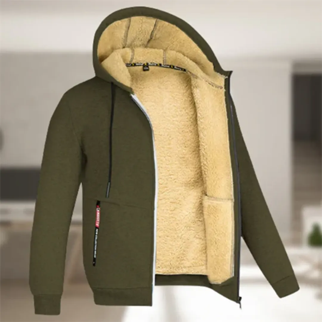 Humberto | Men Comfortable Warm Zip Up Jacket | Hooded