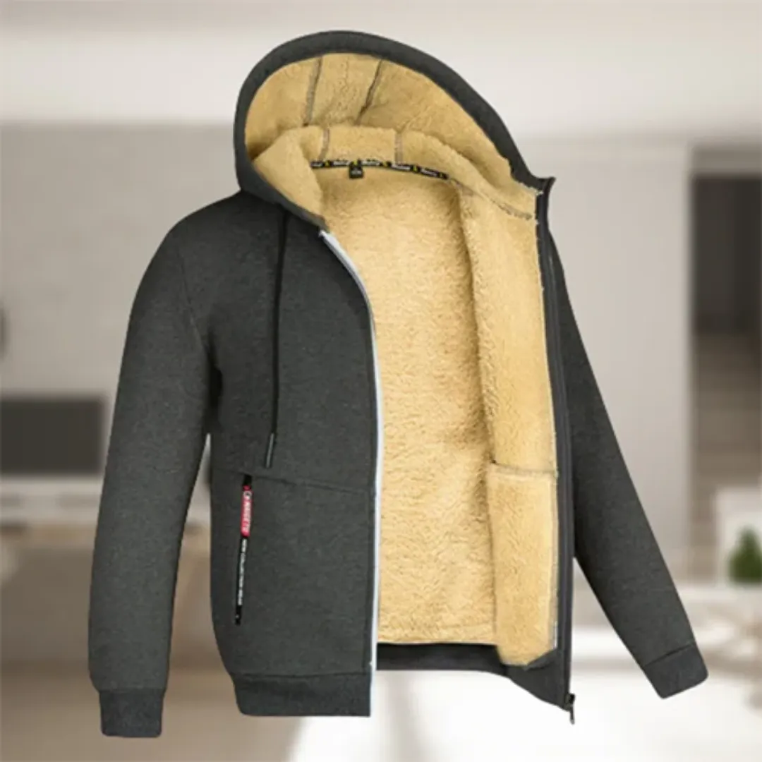 Humberto | Men Comfortable Warm Zip Up Jacket | Hooded