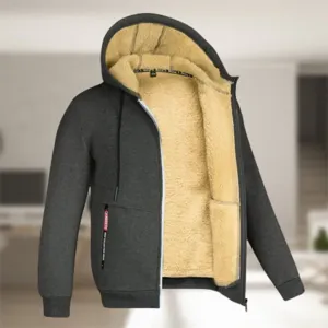 Humberto | Men Comfortable Warm Zip Up Jacket | Hooded