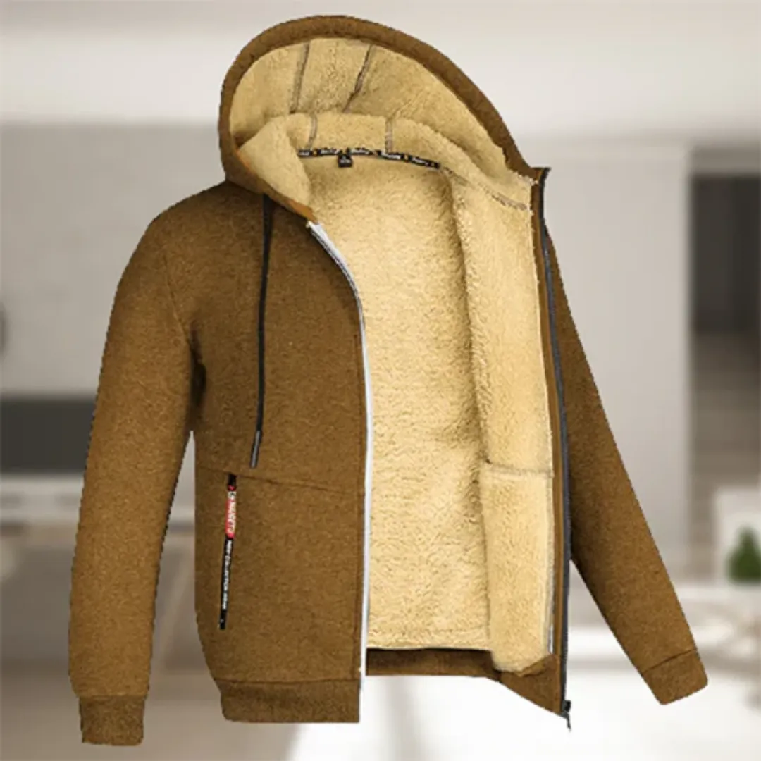 Humberto | Men Comfortable Warm Zip Up Jacket | Hooded