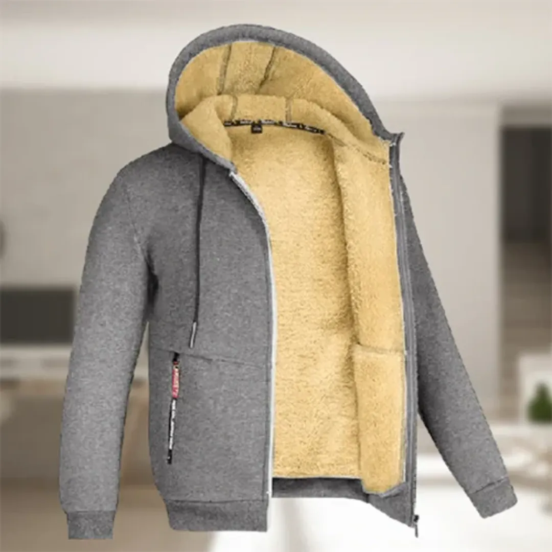 Humberto | Men Comfortable Warm Zip Up Jacket | Hooded