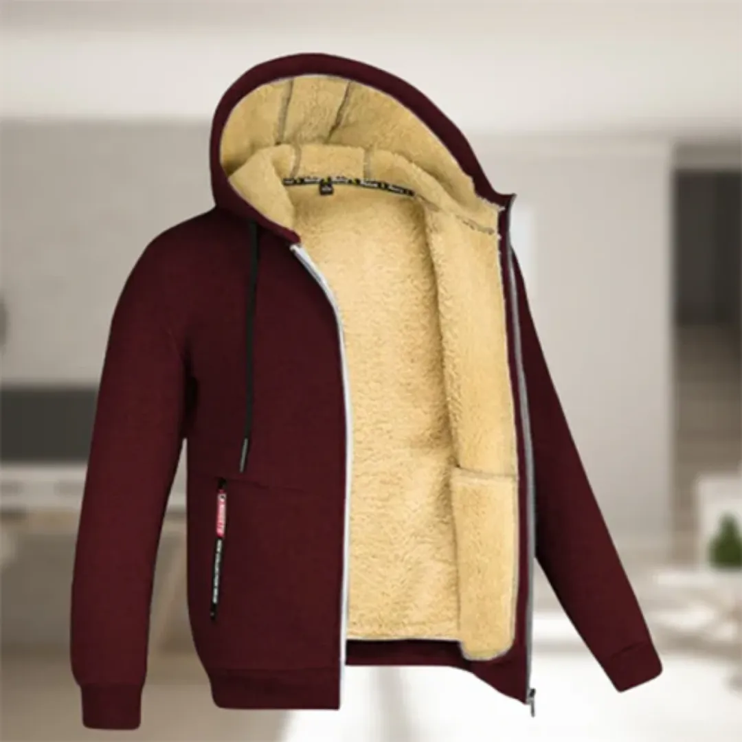 Humberto | Men Comfortable Warm Zip Up Jacket | Hooded