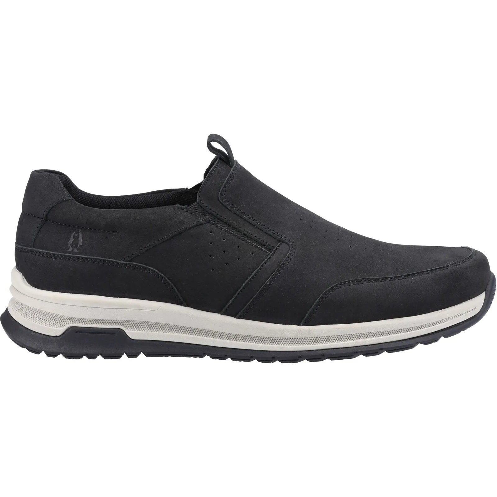 Hush Puppies Cole Leather Men's Black Nubuck Loafers