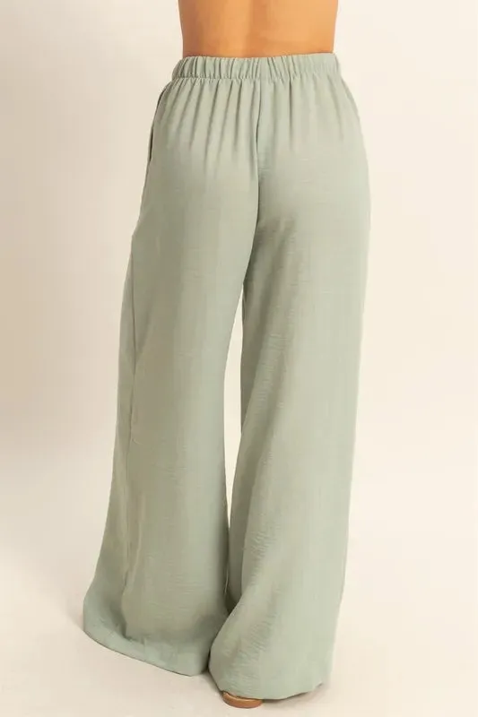 HYFVE Elasticized Waist Wide Leg Pants
