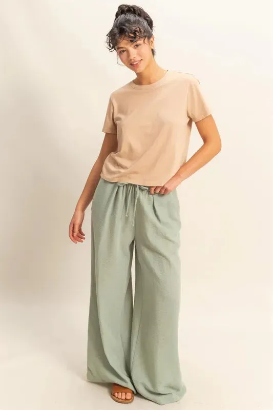 HYFVE Elasticized Waist Wide Leg Pants