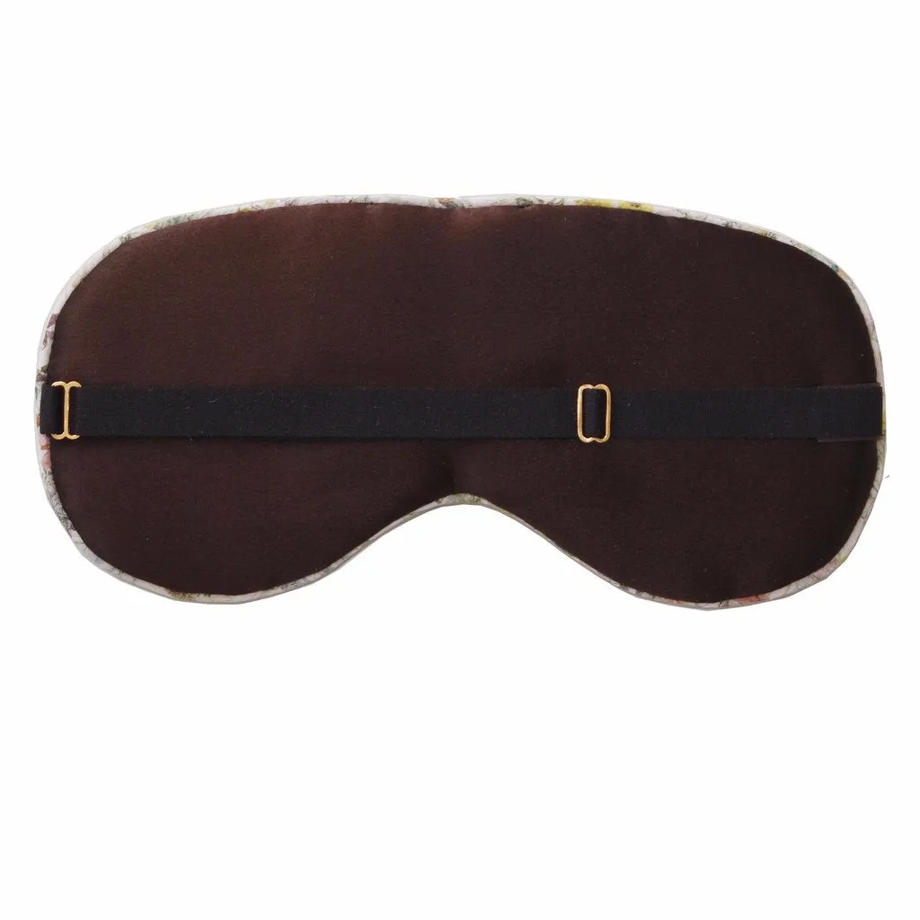 Hypnos Sleep Mask in Garnet Silk Charmeuse with Aubergine Trim