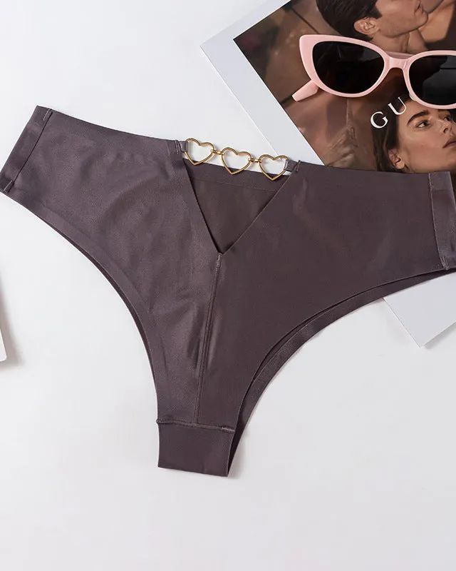 Ice Silk Nude Seamless T-Shaped Briefs