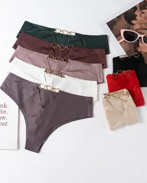 Ice Silk Nude Seamless T-Shaped Briefs