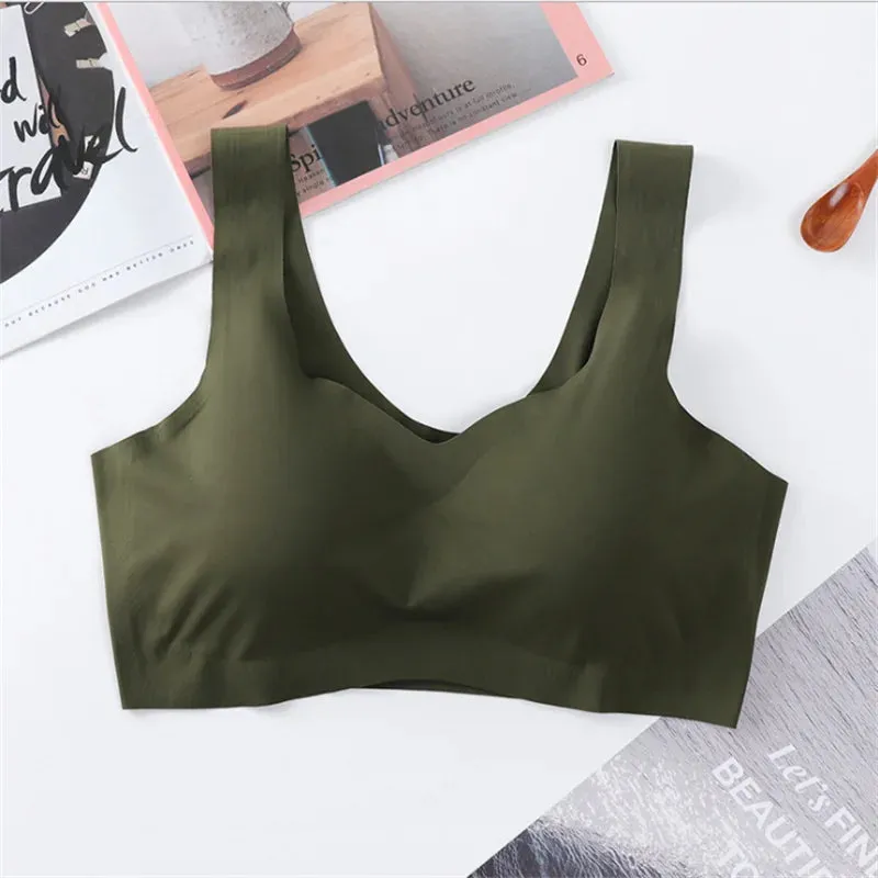 Ice Silk Seamless Push-Up Bralette for Women