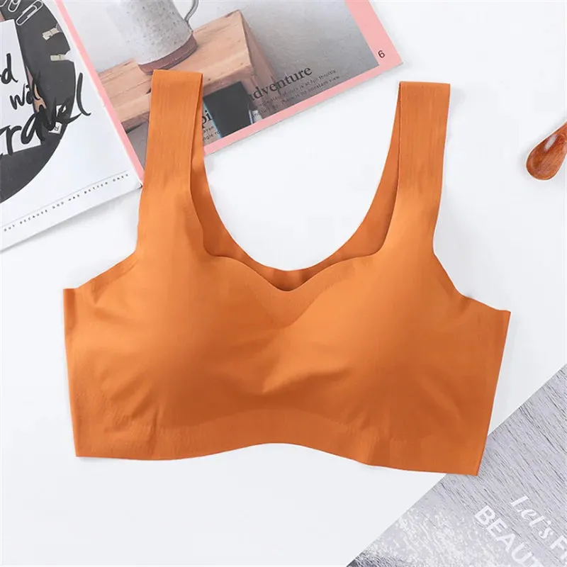 Ice Silk Seamless Push-Up Bralette for Women