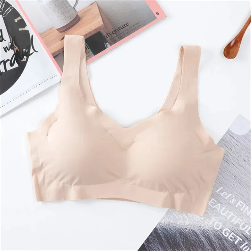 Ice Silk Seamless Push-Up Bralette for Women