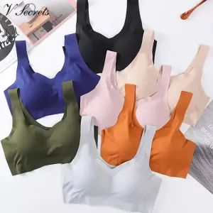 Ice Silk Seamless Push-Up Bralette for Women