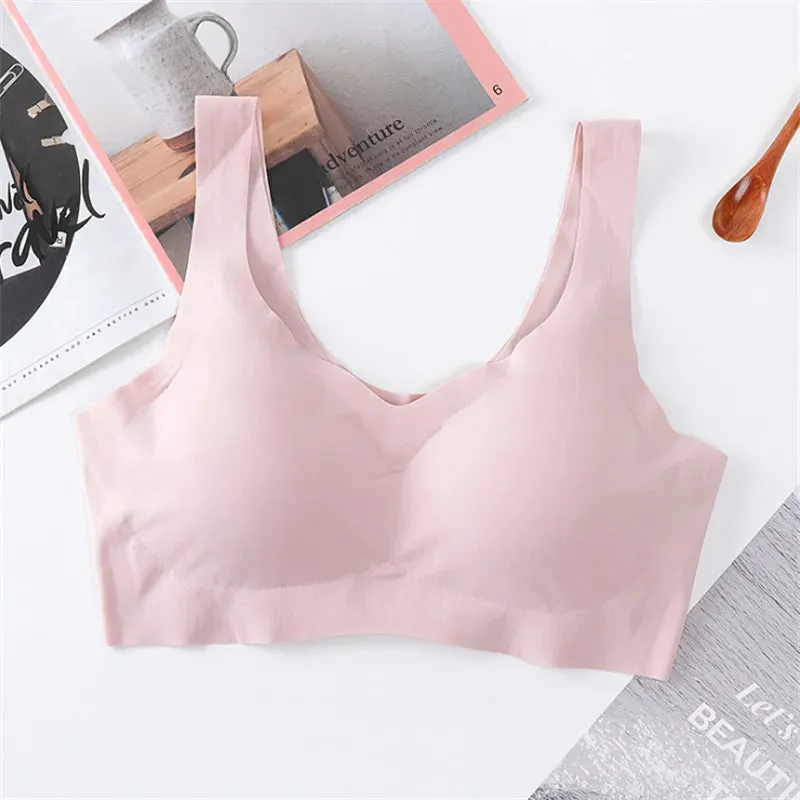 Ice Silk Seamless Push-Up Bralette for Women