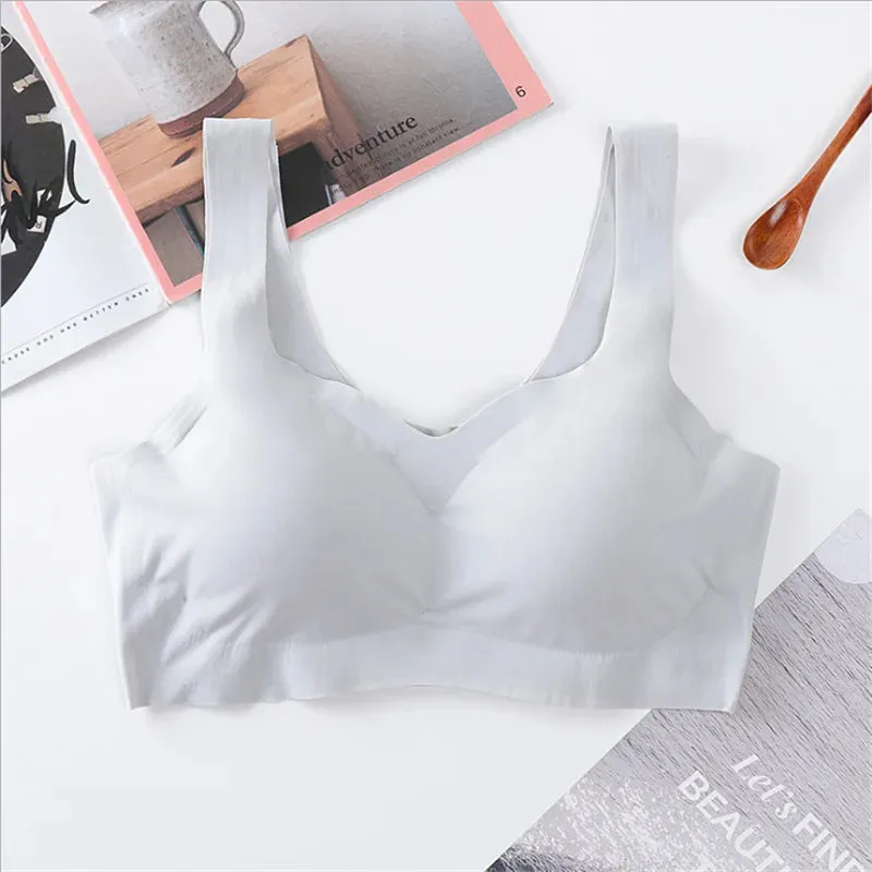 Ice Silk Seamless Push-Up Bralette for Women