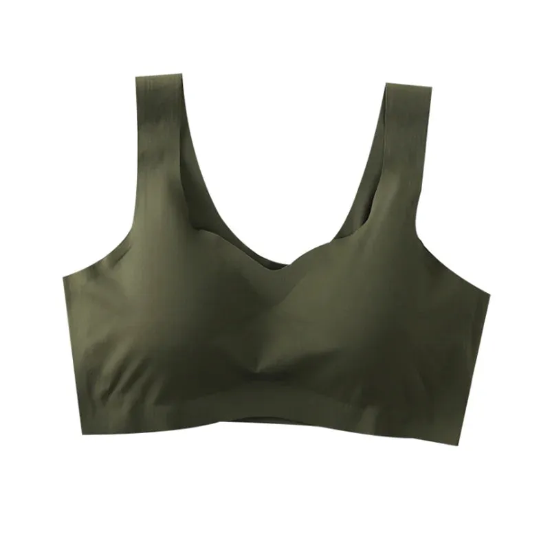 Ice Silk Seamless Push-Up Bralette for Women
