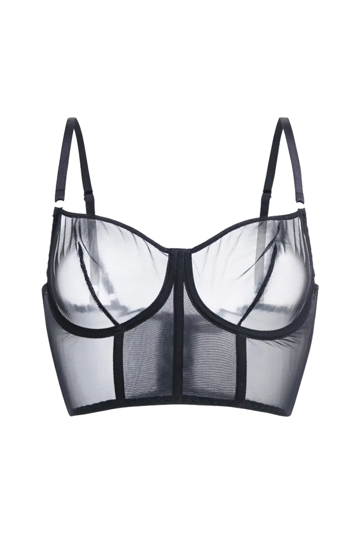 Iconic Bustier Bra | Black