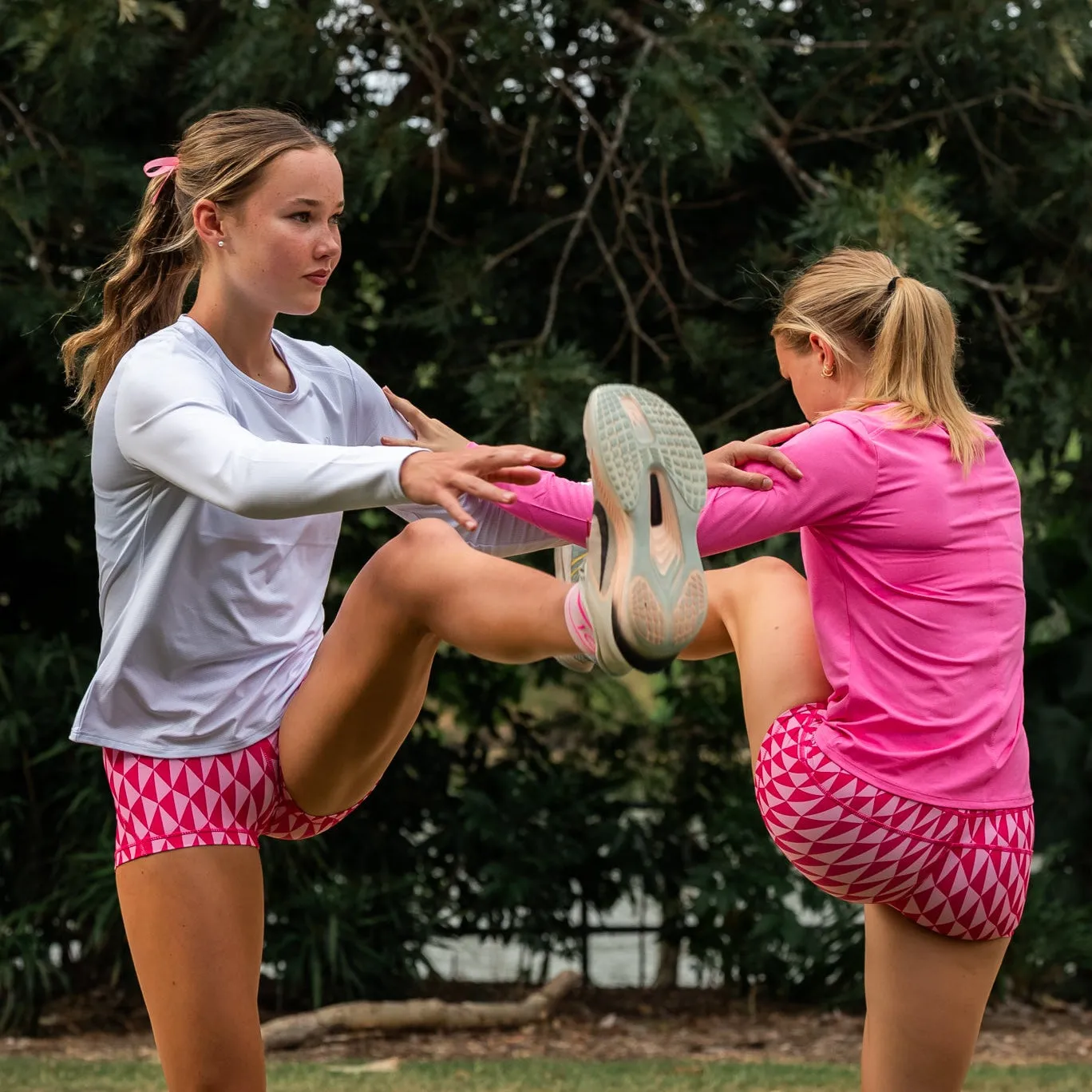 IMPI High Waisted Running Short - Pink Geo