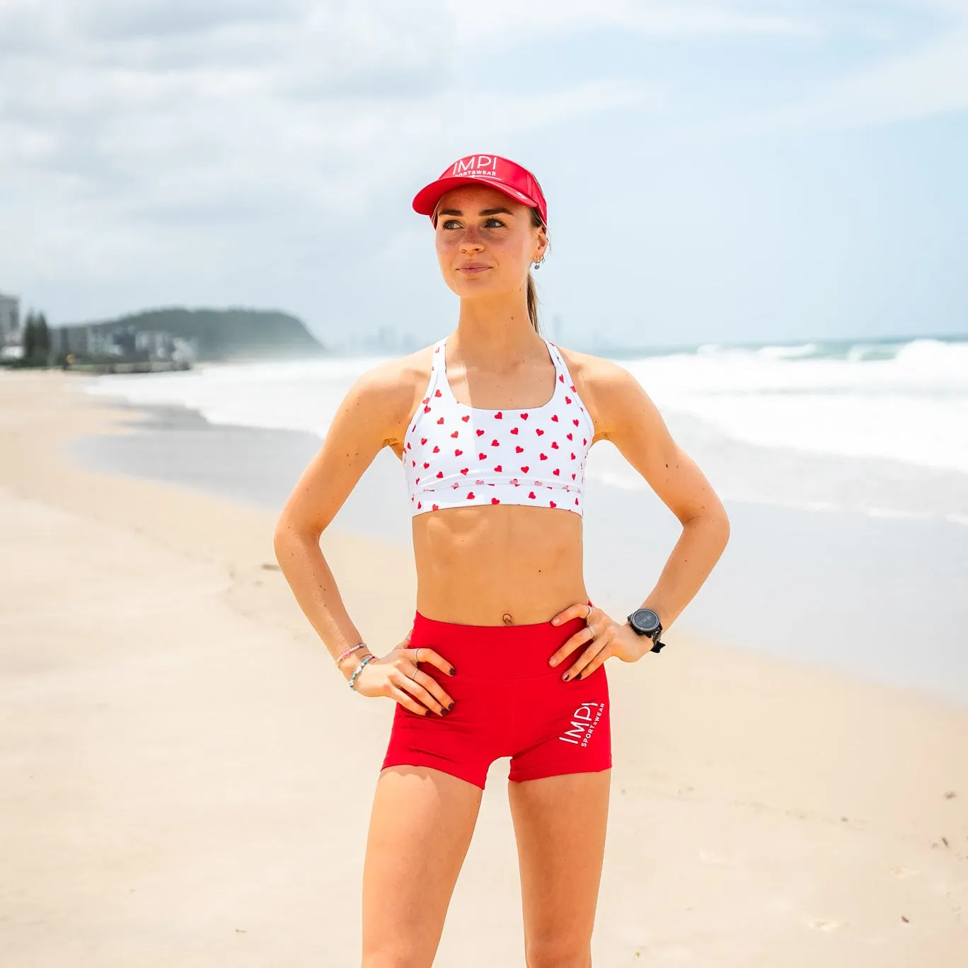 IMPI High Waisted Running Short - Red