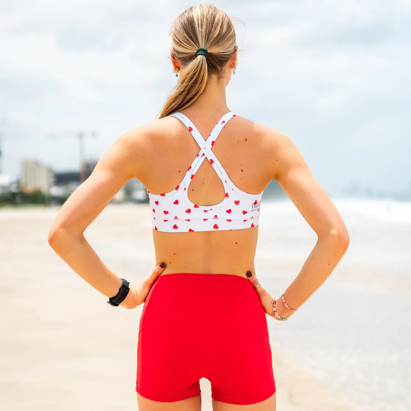 IMPI High Waisted Running Short - Red