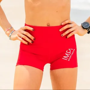 IMPI High Waisted Running Short - Red