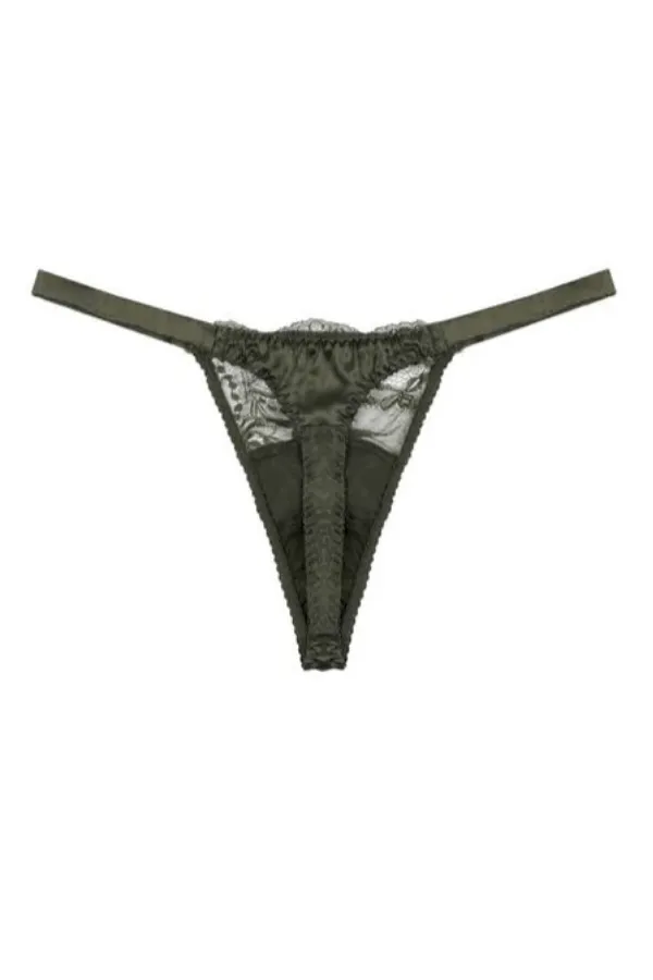 Ingrid Strap Thong - Olive