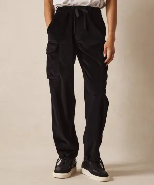 Italian Velvet Relaxed Cargo Pant